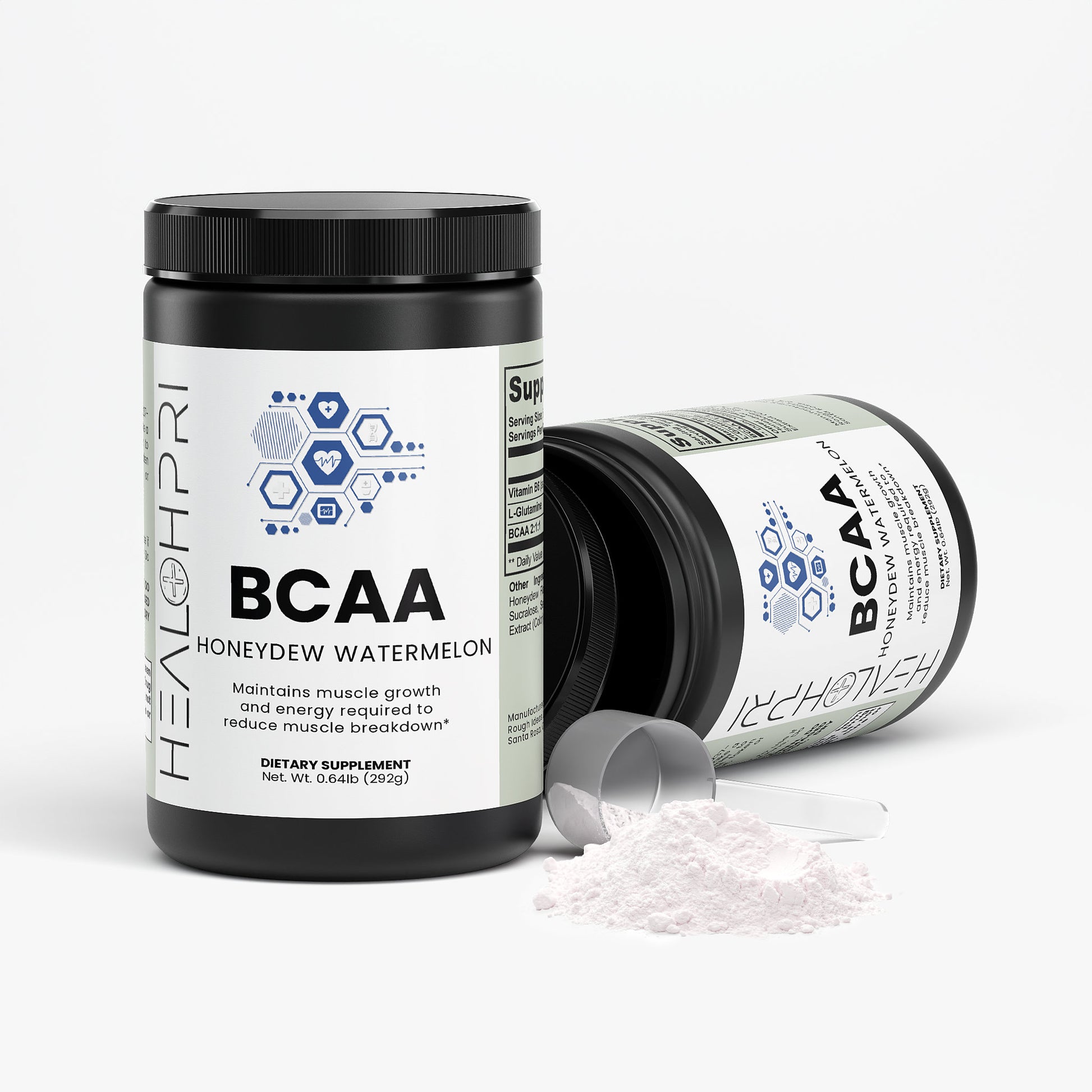 HEALTHPRI BCAA Workout Powder (Melon), Amino Acids & Blends. 🌟Premium Ingredients🌟 - ✅ FREE USA SHIPPING ✅ - 😃Feel Great😃 Healthpri.com