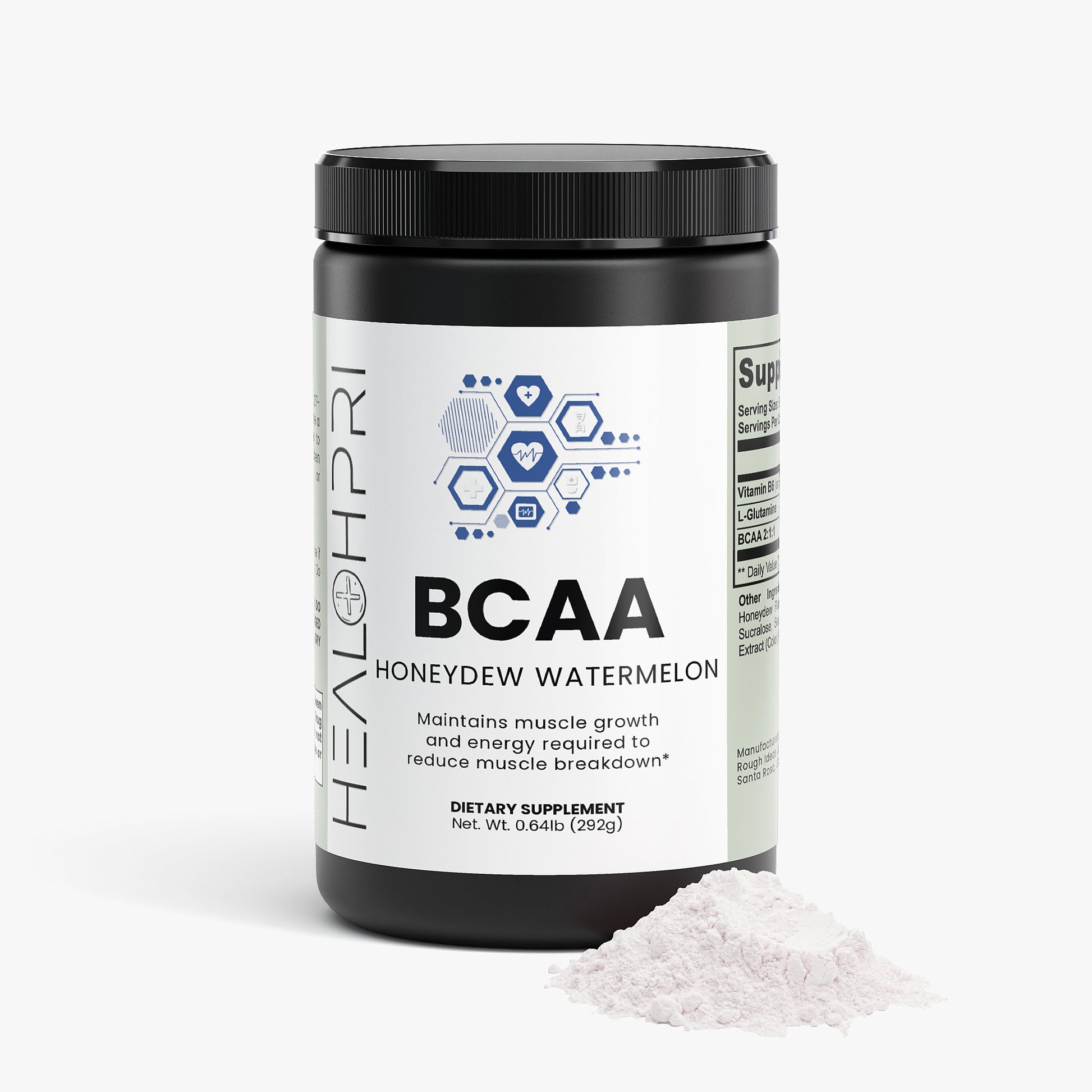HEALTHPRI BCAA Workout Powder (Melon), Amino Acids & Blends. 🌟Premium Ingredients🌟 - ✅ FREE USA SHIPPING ✅ - 😃Feel Great😃 Healthpri.com