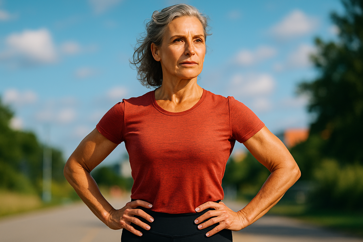 an image that represents a 50 year old woman who is strong and mentally alert