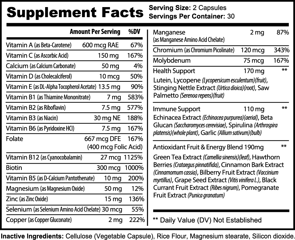 HEALTHPRI Complete Multi, Vitamins & Minerals.   🌟Premium Ingredients🌟 - ✅ FREE USA SHIPPING ✅ - 😃Feel Great😃 Healthpri.com